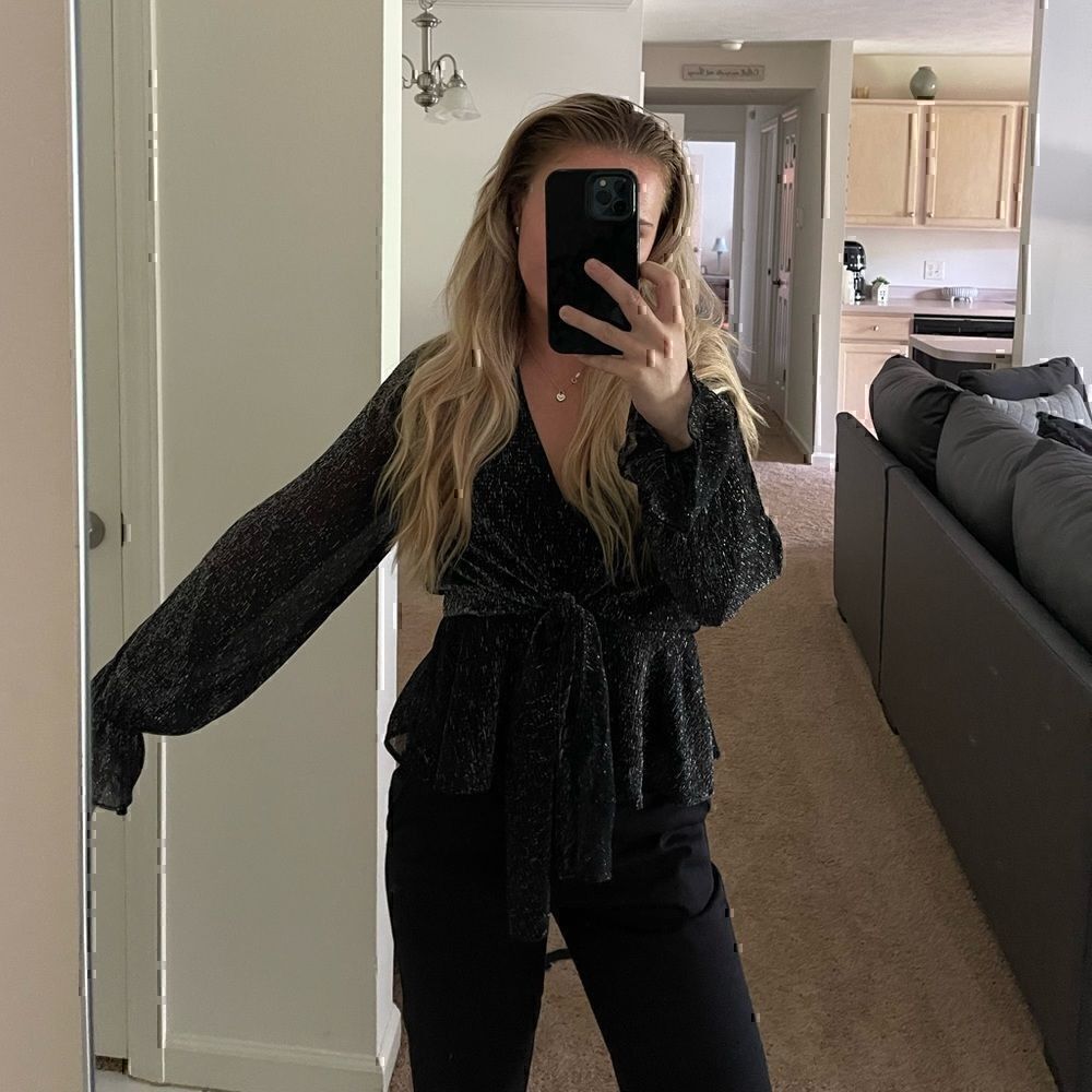 LUSH Black and Silver Blouse 